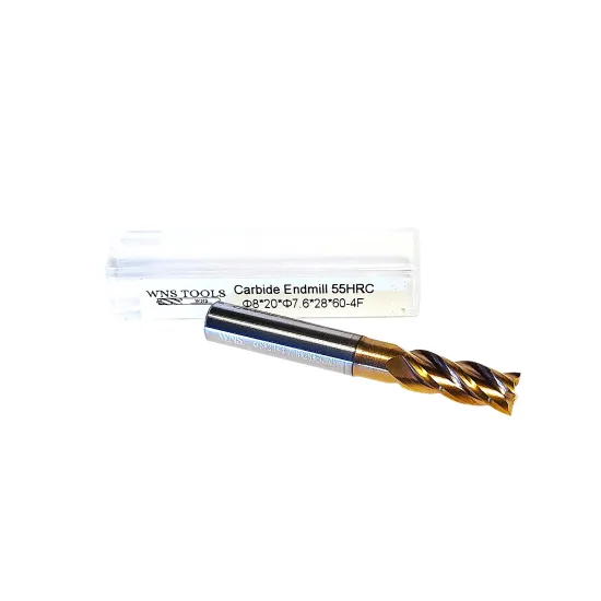 Frez węglikowy VHM ZLUZOWANY Fi 8 x 60 55HRC